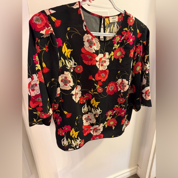 Wilfred Tops - Wilfred Black and Red Floral Blouse